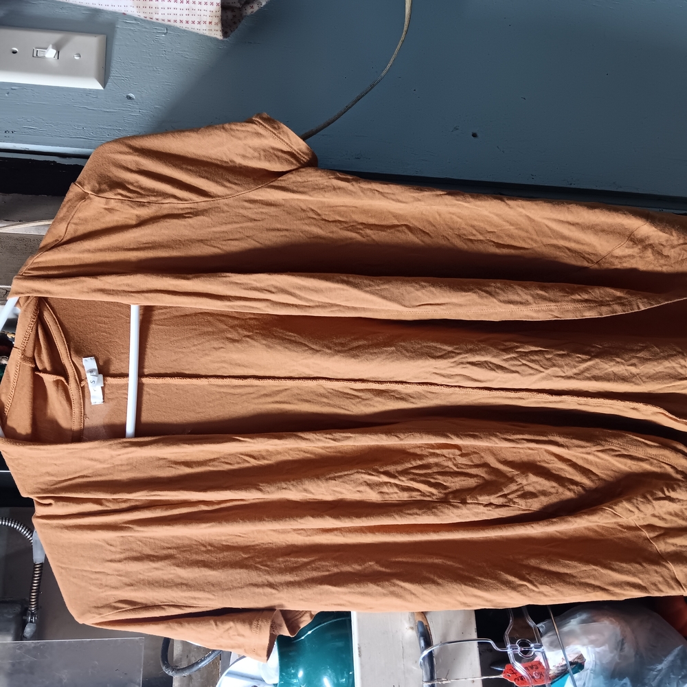 Rust Open Front Cardigan
